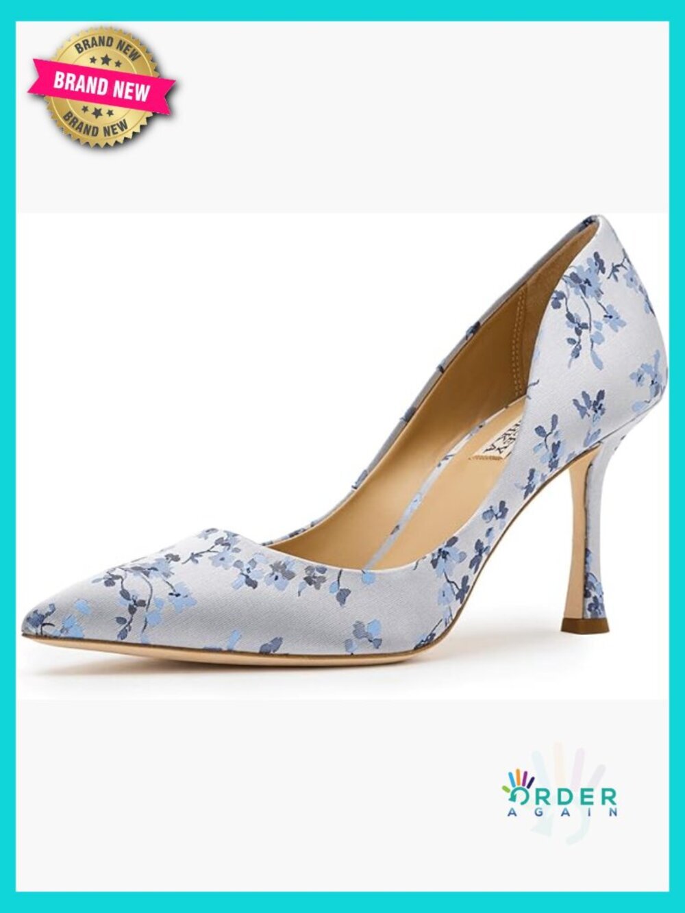 Stiletto Heel Pump Pointed Toe Evening Party Spring Summer Floral